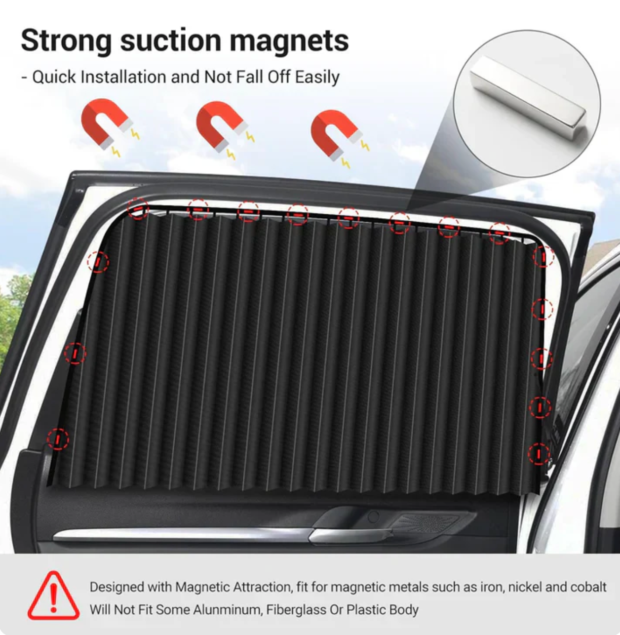 Magnetic Car Curtains For All Car Windows